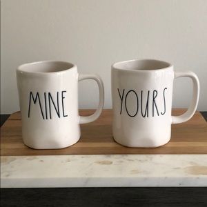 RAE DUNN mine&yours mug set
